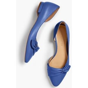 Talbot's Edison Pleated D'orsay Flat, Twilight Blue Size 7.5
